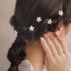 Classy GARDEN ヘアチャーム ミニ フラワー パール 5個セット