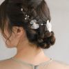 Classy ヘッドドレス ボリューム フラワー 透かし メタル パール ビーズ ワイヤー ヘアピン