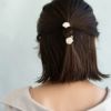 ヘアクリップ 薔薇 モノトーン 2個セット ミニクリップ