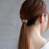 ヘアゴム 透かしメタル カラー レクタングル ヘアポニー