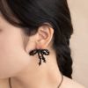 ピアス beads accessory ニッケルフリー カットビーズ リボン チタンポスト ドロップピアス