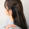 ヘアピン beads accessory カットビーズ リボン 2本セット アメピン カフピン