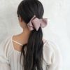 ヘアカフ ビッグ リボン メタル リング ヘアポニー ポニーフック