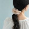 シュシュ スパンコール チェック チュール ヘアゴム ヘアポニー