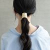 ヘアカフ メタル ハンマーワーク パール ドット ヘアポニー ポニーフック