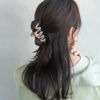 ヘアクリップ ウェーブ ライン カラー メタル バンスクリップ