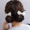 ヘアクリップ シアー ドット ベーシックカラー 2個セット クリップ