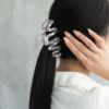 ヘアクリップ ウェーブ ライン フラワー 花柄 クリア アクリル バンスクリップ