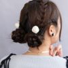 ヘアクリップ フラワー ローズ 巻きバラ リボン 2個セット クリップ