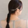 Classy ヘッドドレス メタル パール クリア ビーズ ワイヤー ヘアピン