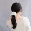 シュシュ シャギー モノトーン カラー ヘアゴム ヘアポニー